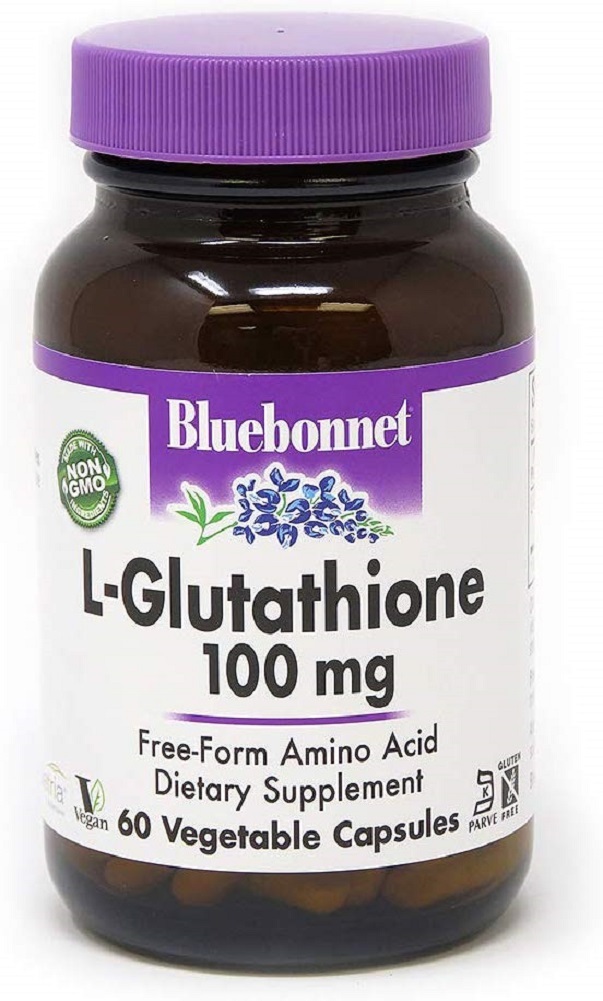 Bluebonnet L-Glutathione 100 mg Vitamin Capsules, 60 Count