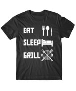 Eat Sleep Grill Funny BBQ Barbeque Grilling T-Shirt - $24.99+