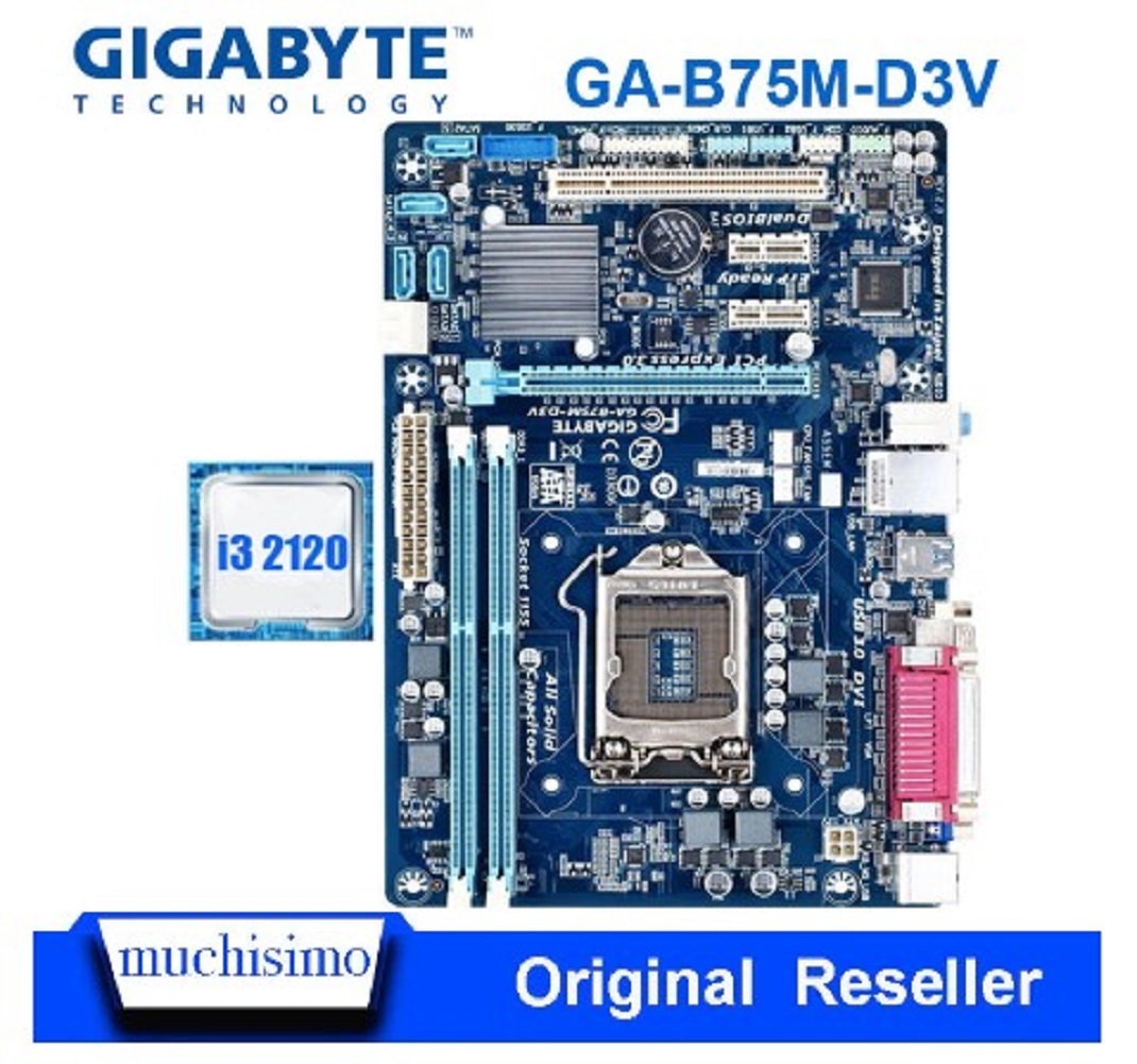 Original Gigabyte GAB75MD3V LGA 1155 Motherboard DDR3 B75MD3V 16GB