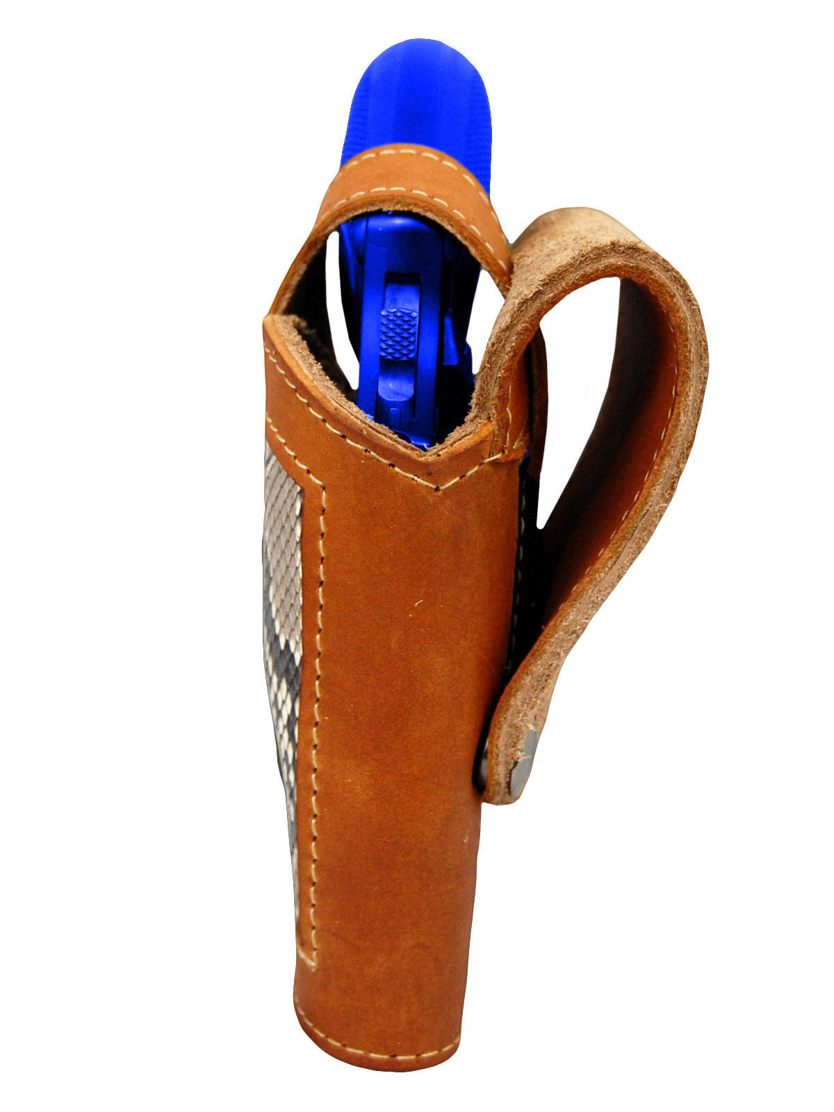 New Barsony Tan Leather Python Snake Skin Gun Holster Charter Arms Snub