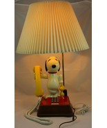 Vtg Snoopy Woodstock Lamp Push Button/Touch Tone Phone 1966 - $108.90