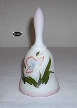 Fenton Opal Satin Floral Hp Bell - $19.95