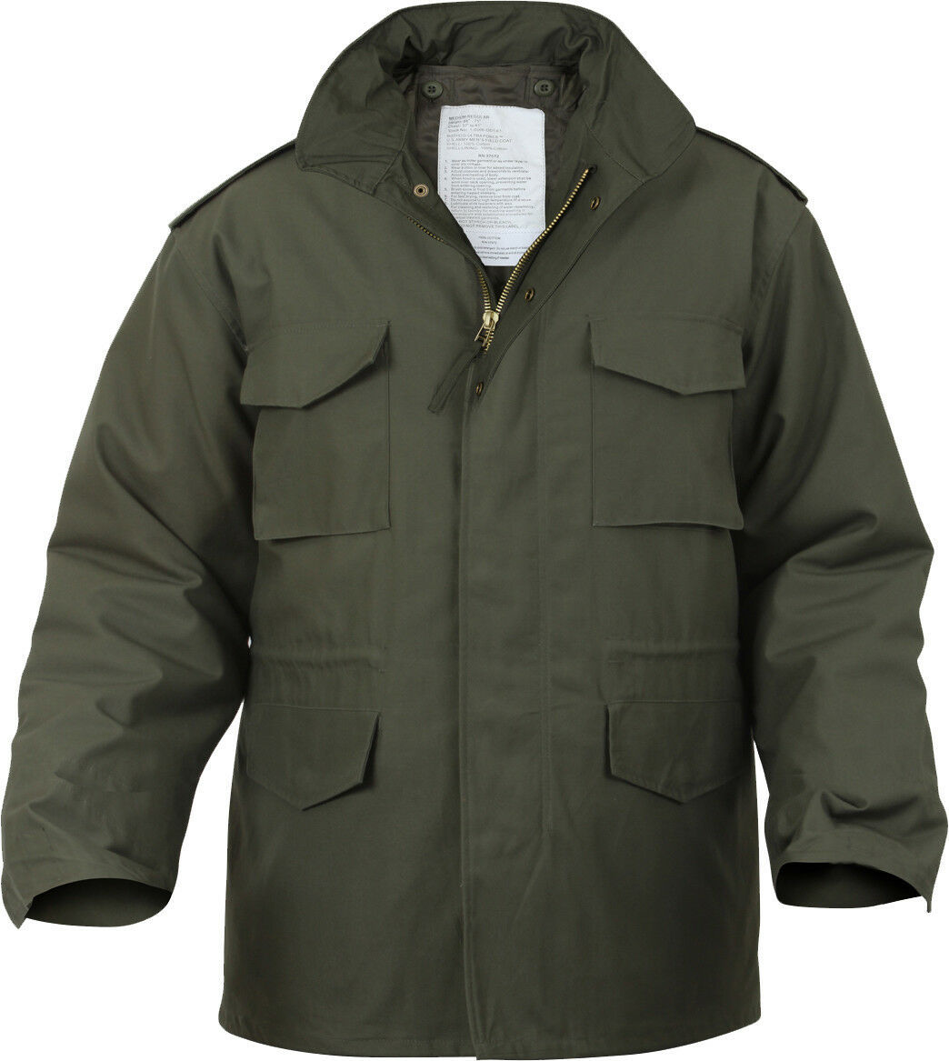 Olive Drab Military M-65 Field Coat Army M65 Jacket with Liner - Coats