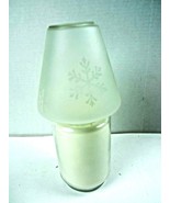 Candle Topper Frosted Globe Snowflake Themed Topper  CANDLE NOT INCLUDED - $11.29