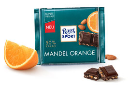 Ritter - Mandel Orange (Almond Orange) Chocolate (100g/3.5 oz)  - $4.59