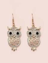 Rhinestone Owl Design Drop Earrings Gift for Women Girl Fashion Jewelry ... - $9.51