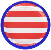 Red White Blue Stars USA American Flag Patriotic Party 7" Paper Dessert Plates - $10.66
