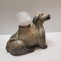 Dog Shaped Soap Dispenser by North Eagle Pottery, Vintage Signed Studio Pottery image 2