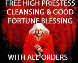 THURS & FRI FREE ANY ORDER HIGH PRIESTESS CLEANSING GOOD FORTUNE BLESSING MAGICK - Freebie