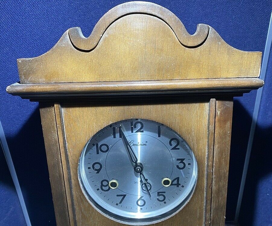 Dual Style Centurion 35 Day Key Wound Pendulum Wood Wall/Shelf Clock Wall