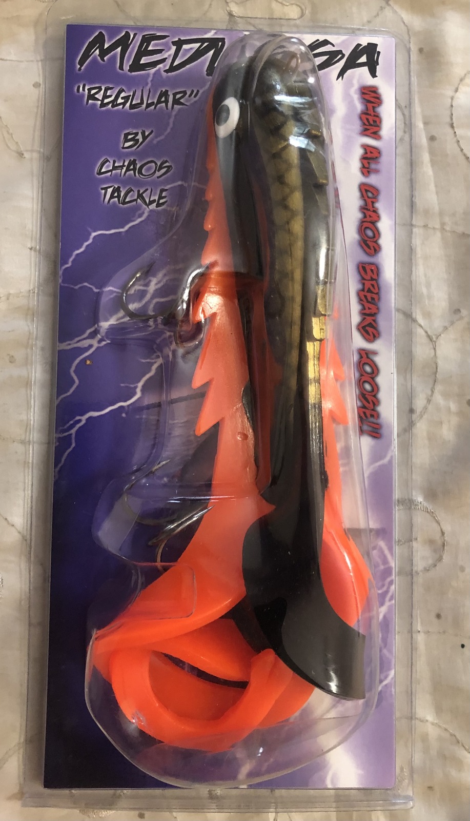 Chaos Tackle Medusa Regular Standard Weight Lure For Muskie Fishing Black Perch