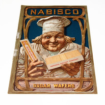 Vtg 1902 Nabisco sugar wafers 6.75&quot; x 9.5&quot; lithograph from Magazine - $17.41
