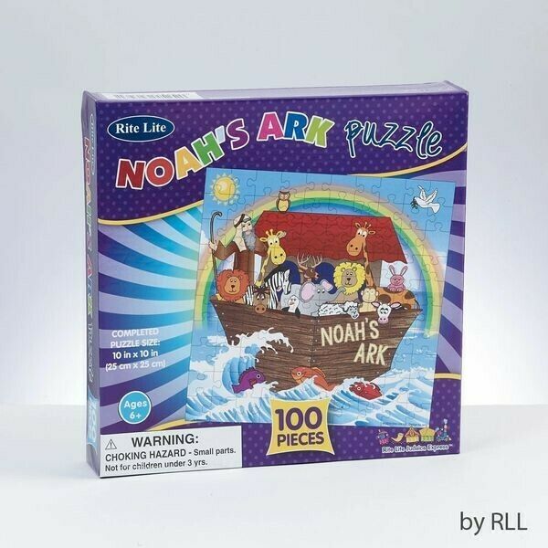 Noah's Ark 100 Piece Jigsaw Puzzle - Factory Sealed Ages 6+ Fin. size: 10 x 10