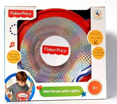 1 Ct Fisher-Price Mini Drum With Color Flashing Lights Carrying Strap Included