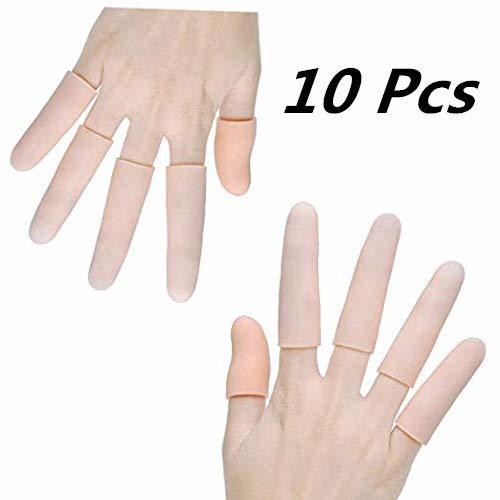 Silicone Finger Cots 10 PCS Gel Finger Sleeves Toe Caps Finger
