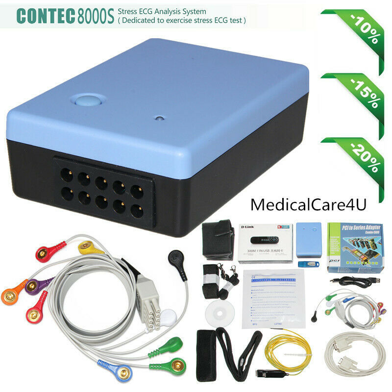 CONTEC8000S Stress ECG Analysis Systems WIFI Exercise EKG Test 12 Leads