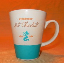 Starbucks 2010 Mug Hot Chocolate Coffee Cup 15 oz teal &amp; beige w/ Mermai... - $10.00