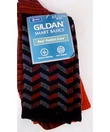 Gildan Smart Basics Boys Crew Socks Red Black Shoe Sz 3-9 3 Pair - FREE ... - $9.05