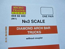Micro-Trains Stock # 00402400 (961) Diamond Arch Bar Trucks. Nn3 image 3