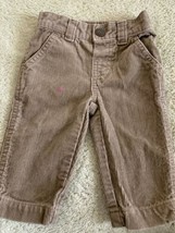Carters Boys Brown Corduroy Pants Pockets Snap Button 3 Months - $4.41