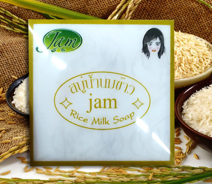 Jam Rice Milk Soap Thai Herbal Whitening Soap makes skin soft & smooth