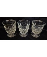 Indiana Glass Whitehall Cubist Footed Juice Glasses  Holds  6 oz  4-1/4&quot;... - $29.00