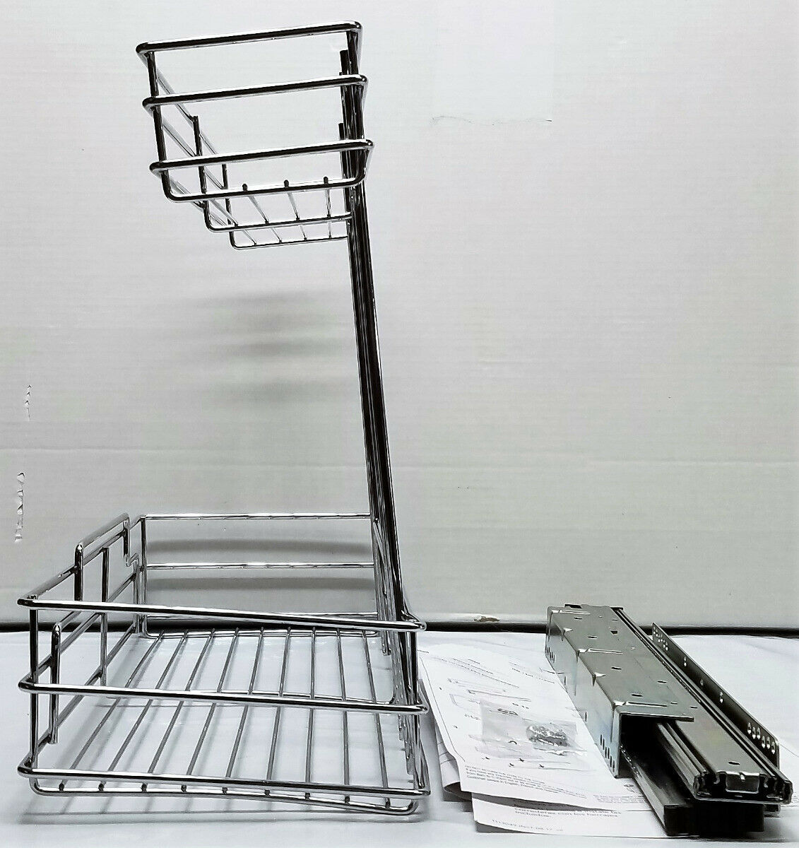 Richelieu Pull Out Organizer 9" x 18.5" Chrome (USED) Racks