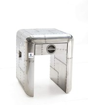NauticalMart Aviator | Industrial Side Table END Table Aluminium Furniture