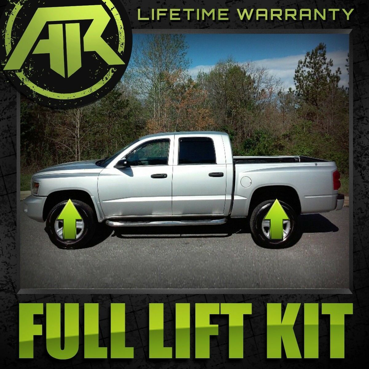 2005-2011 Dodge Dakota 4X4 3 Fr + 2 Rr Lift Leveling Kit w Diff Drop 