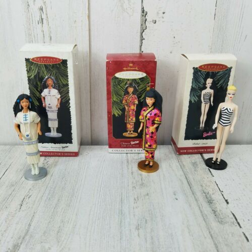 3 Hallmark Keepsake Collector Barbie Ornaments SEE DESCRIPTION & PHOTOS - $19.39