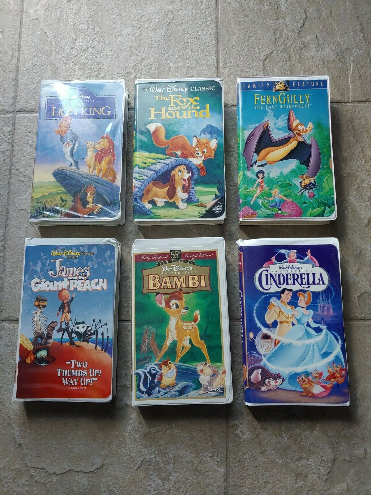 Disney VHS Movie Lot 12 Mermaid Toy Story Bambi Lion King Fern Gully ...