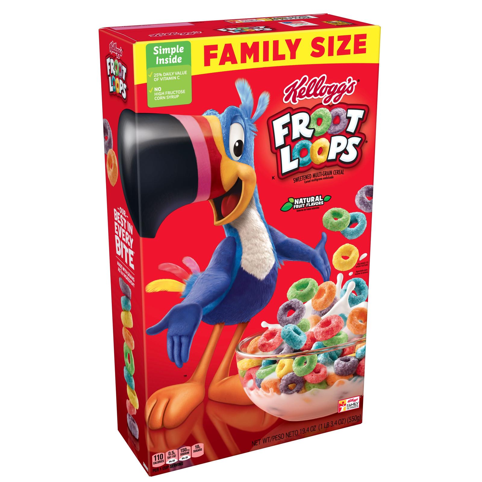 Froot Loops Breakfast Cereal by Kelloggs - 19.4 oz Family Size - Other ...