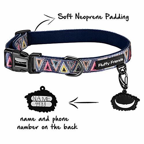 Fluffy Friends Dog Collar Big Medium Small Puppy Collar Heavy Duty