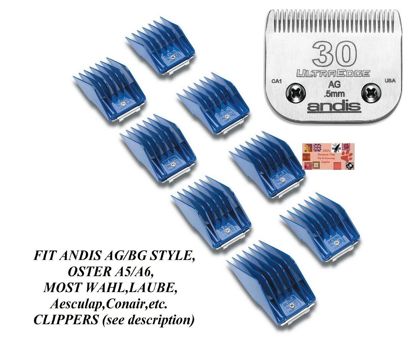 andis 8 large size guide attachment blade comb set Andis 8 large size