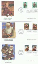 5 Fdc 32 Cent Victorian Christmas Sheet Issue Santa Saint Nick Free Ship 166 - $12.00