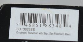 Team Sports America San Francisco 49ers Glitter Snowman Ornament image 6