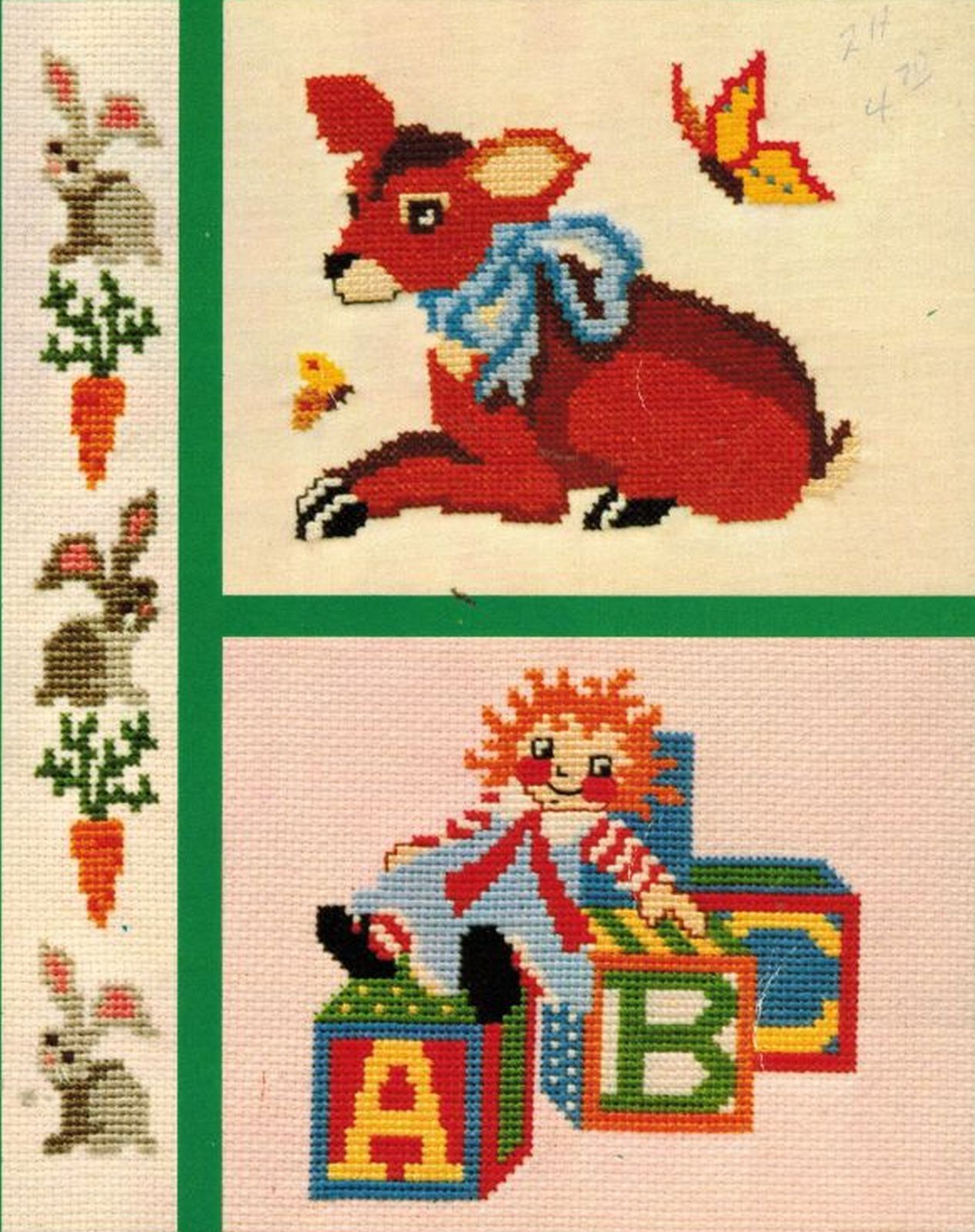 Vintage Three Little Kittens Nursery Rhyme DIGITAL Counted Cross-Stitch Pattern
