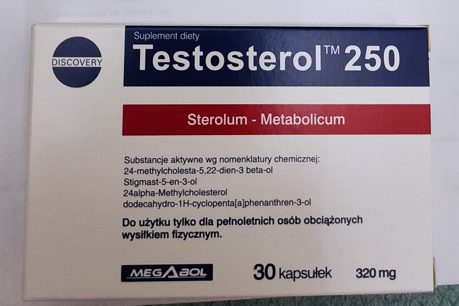 Megabol Testosterol 250 - 2 Pack - 60 cap