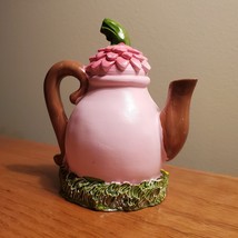 Pink Teapot Fairy House, Miniature House, Fairy Garden Crafts, Garden decor image 5