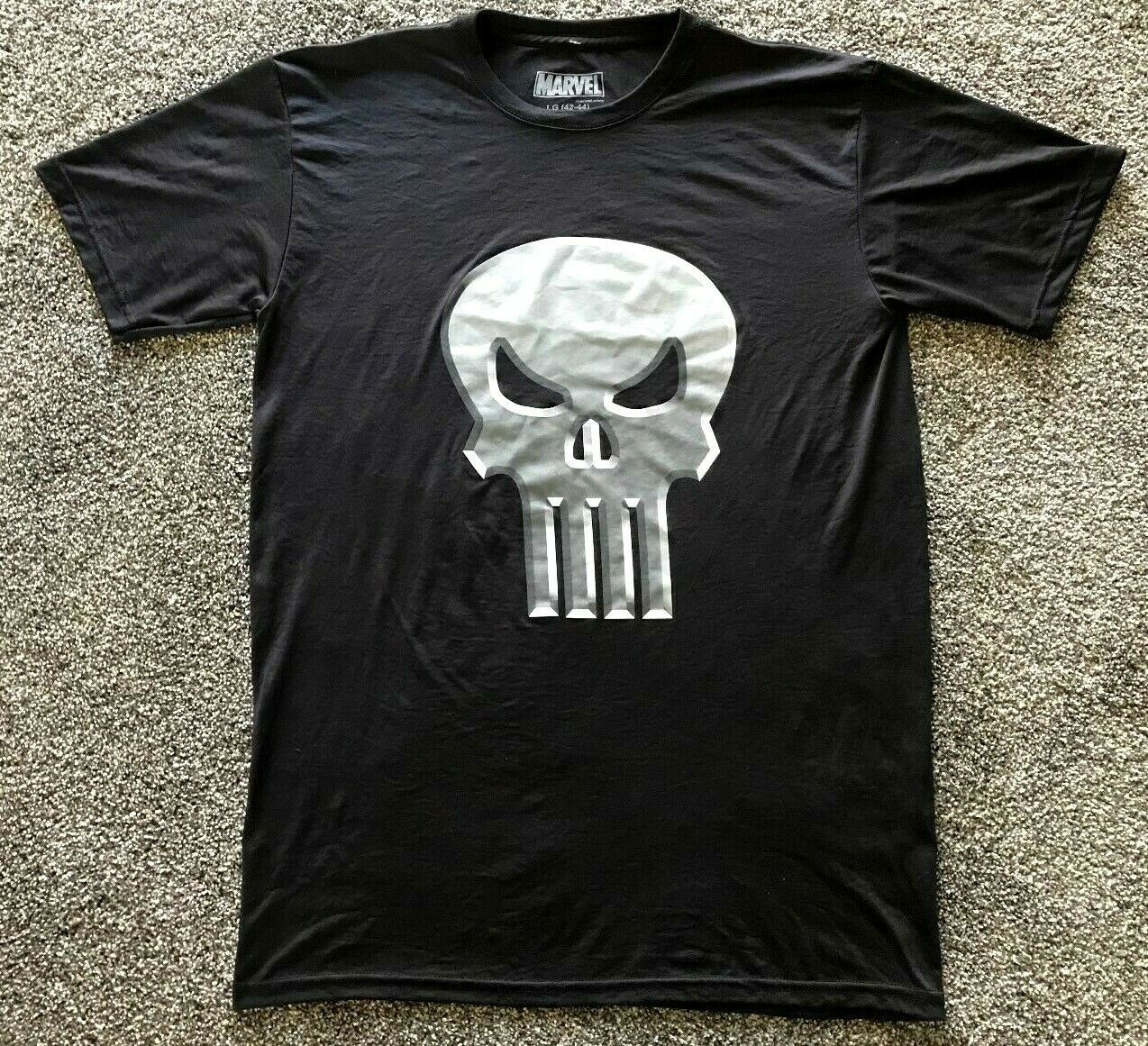 The Punisher T-Shirt Size Large Black ~Marvel Comics~