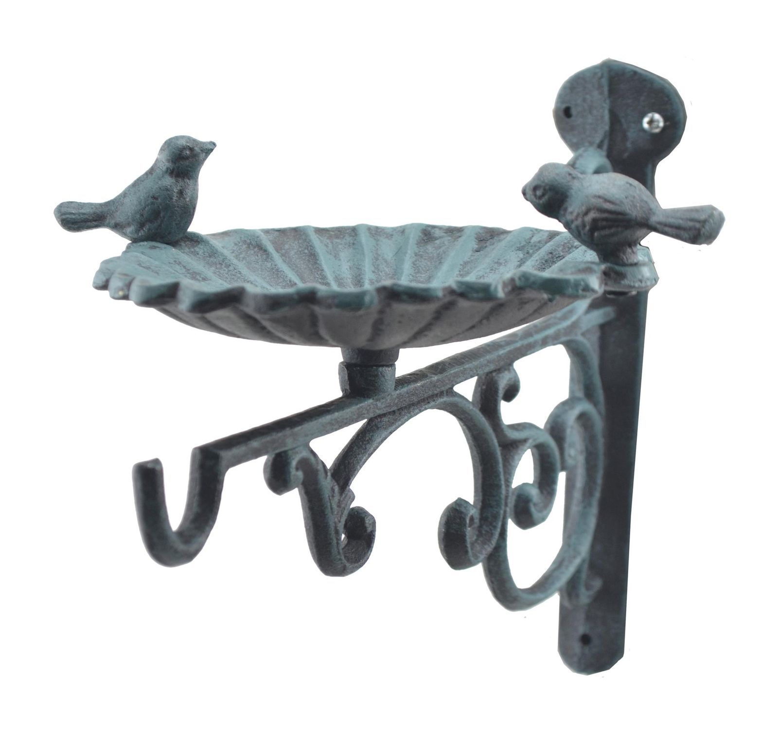Dark Brown 17/" Metal Cast Iron Hummingbird Plant Hanger /"S/" Hook