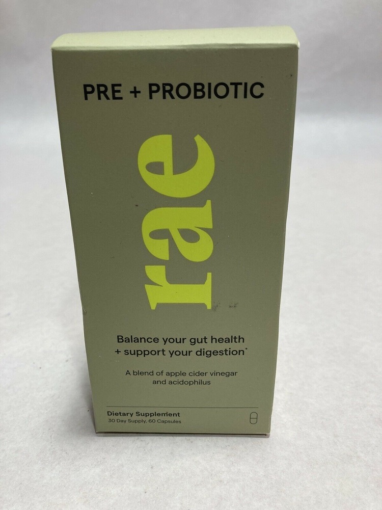 rae Pre + Probiotic Dietary Supplement Capsules 60 count 30 day supply