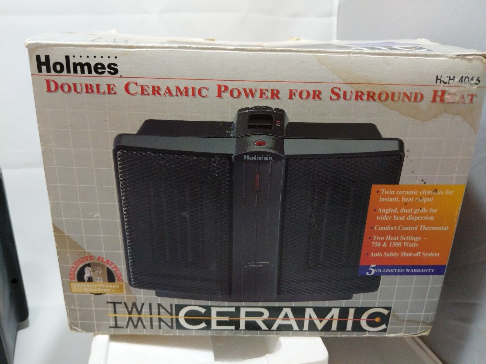 HOLMES HCH-4066 TWIN CERAMIC ELECTRIC SPACE HEATER COMFORT CONTROL ...