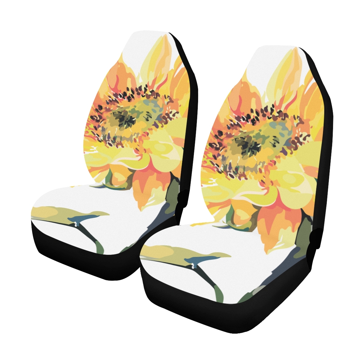 Elegant Floral Sunflower Yellow Flower Universal Fit Auto Drive Car
