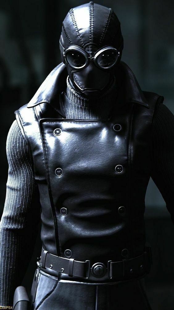 Spider-Man Noir Costume Black Leather Jacket Vest