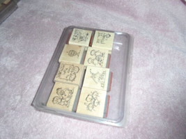 Stampin Up All God's Children 8 Stamp Set in Plastic Case Nice Condition.  2003 - $22.00