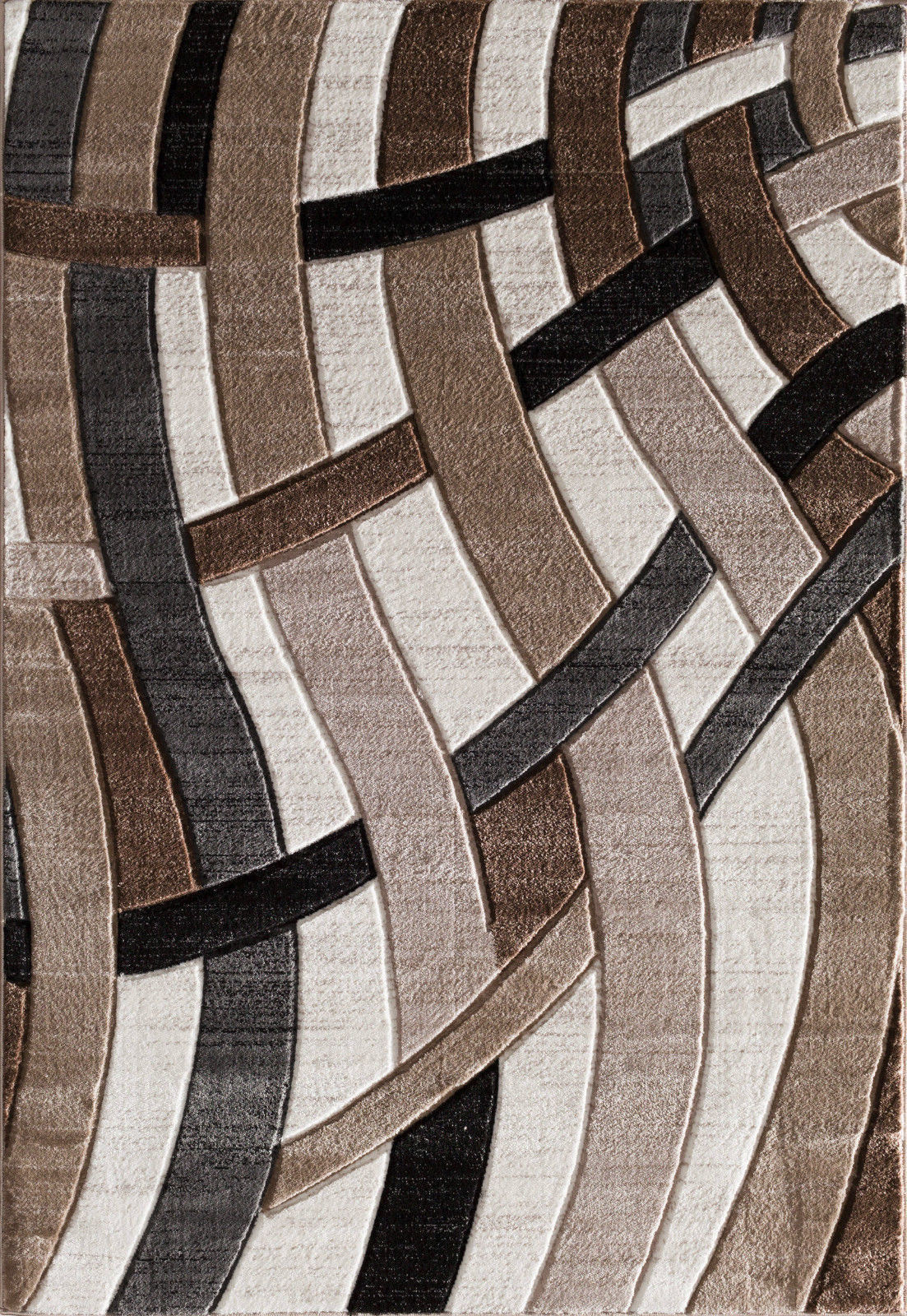 5x7 (5' x 7'3") Contemporary Abstract Carved Area Rug Area Rugs