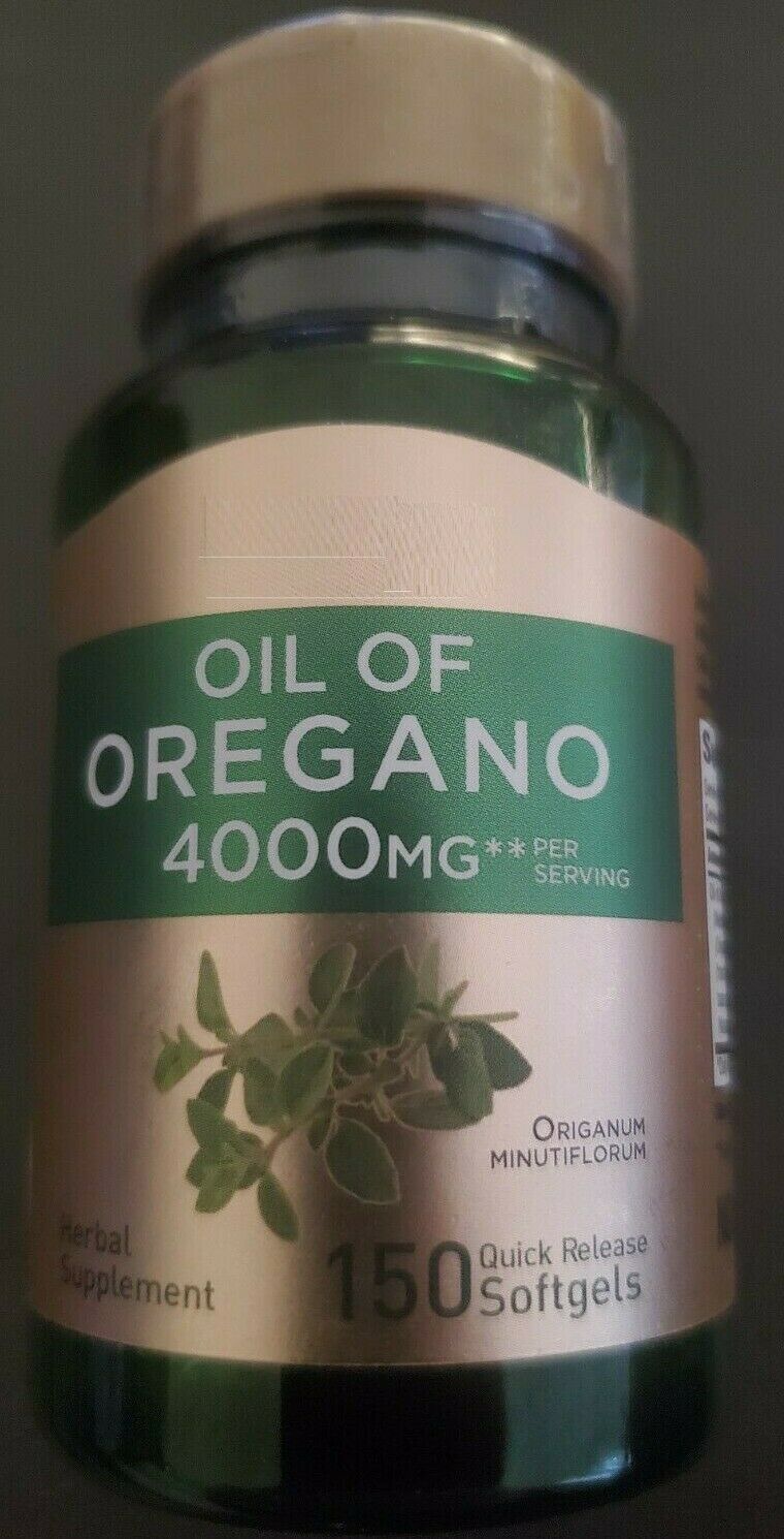 Oregano Oil 4000mg 150Caps Contains Carvacrol mediterranean and wild Harvest