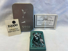 Authentic Zippo Tribal Chief Headdress Style Lighter in Zippo Case With ... - $89.95