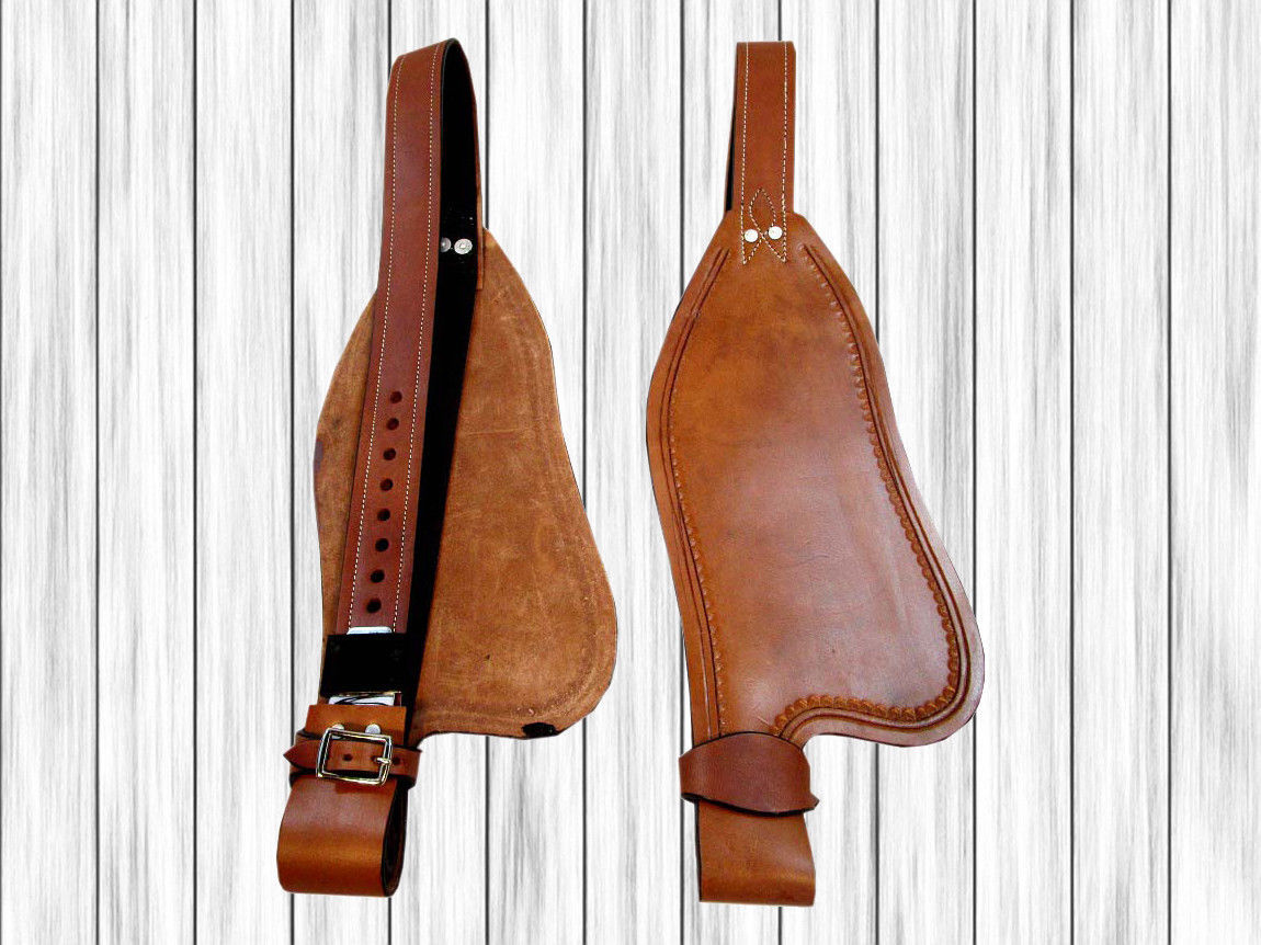CUSTOM BROWN LEATHER FENDER HOBBLE STRAP REPLACEMENT HORSE WESTERN